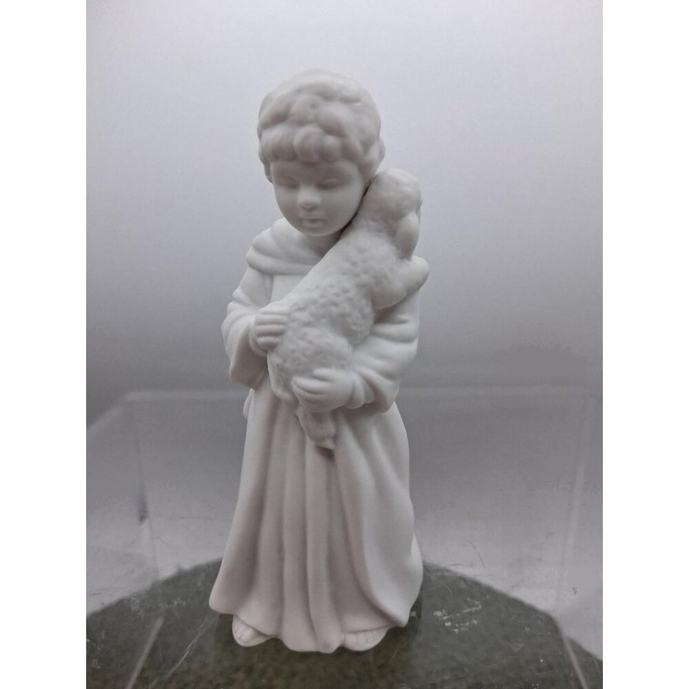 Avon Nativity Collectibles Shepherd Boy Porcelain Figurine 1983 Holiday Decor